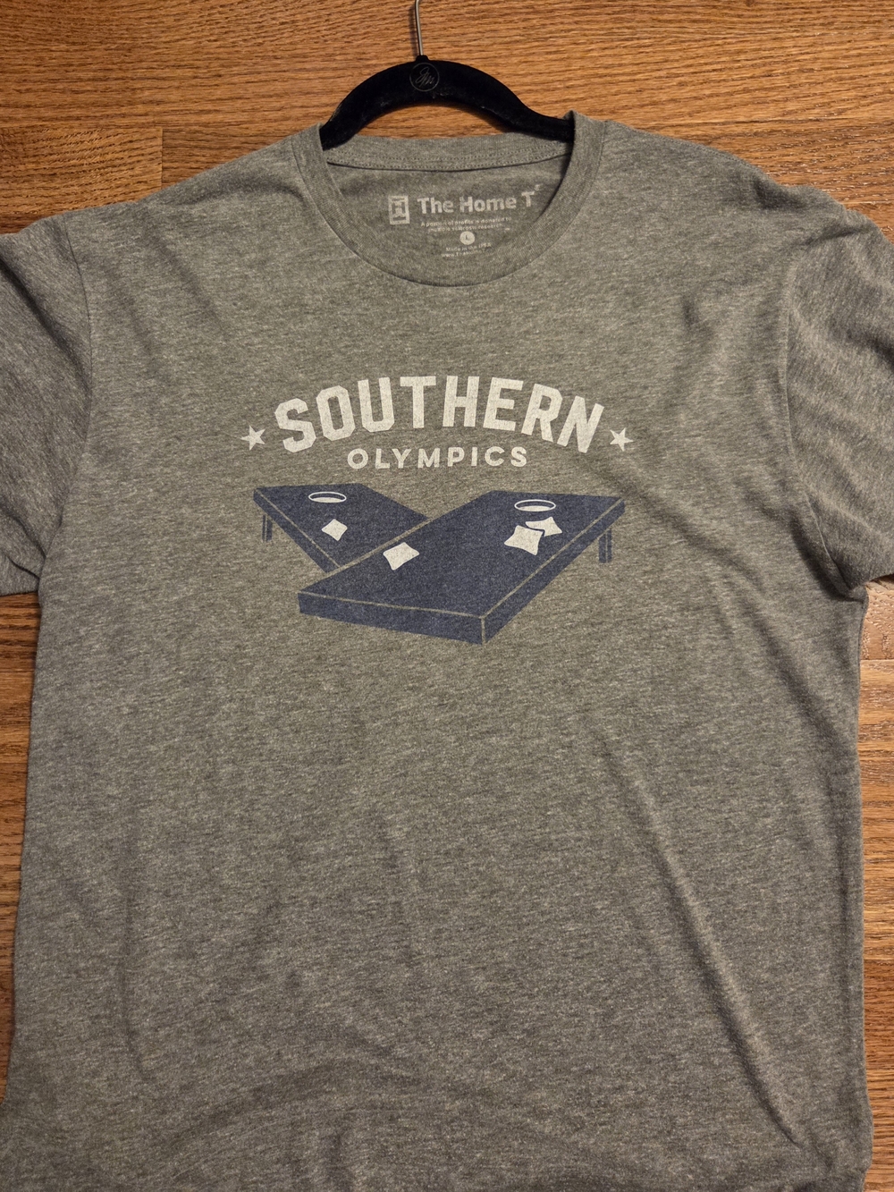 Men's 'Southern Olympics' Heather Gray Graphic T-Shirt, Large